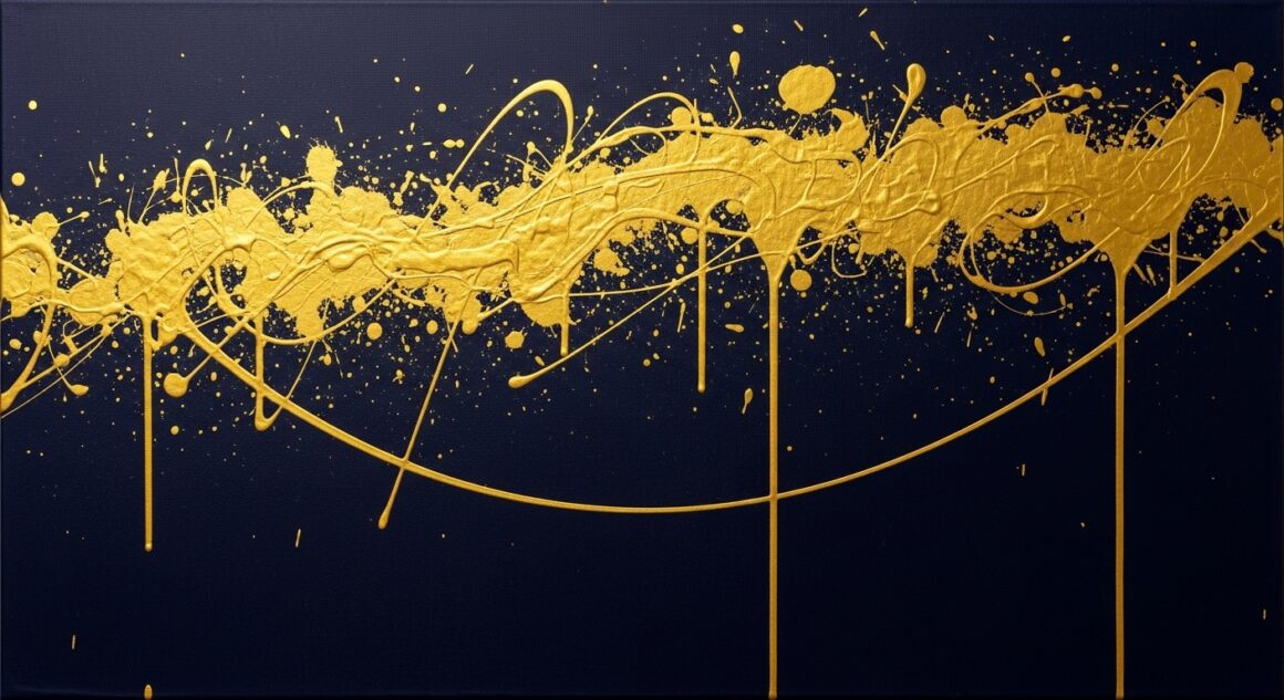 Book Cover: How Gold Abstract Wall Art Instantly Transform Any Room (4 Golden Strokes) Book Cover::How Gold Abstract Wall Art Instantly Transform Any Room (4 Golden Strokes)
