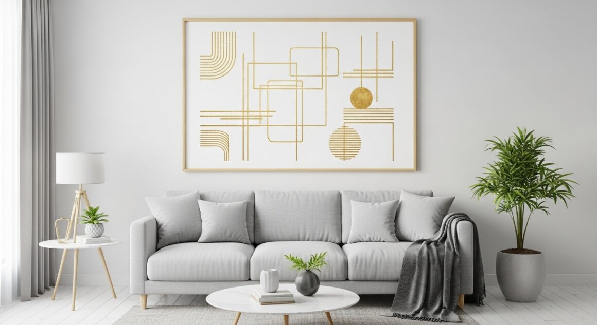 Book Cover: How Gold Abstract Wall Art Instantly Transform Any Room (4 Golden Strokes) Book Cover::How Gold Abstract Wall Art Instantly Transform Any Room (4 Golden Strokes)