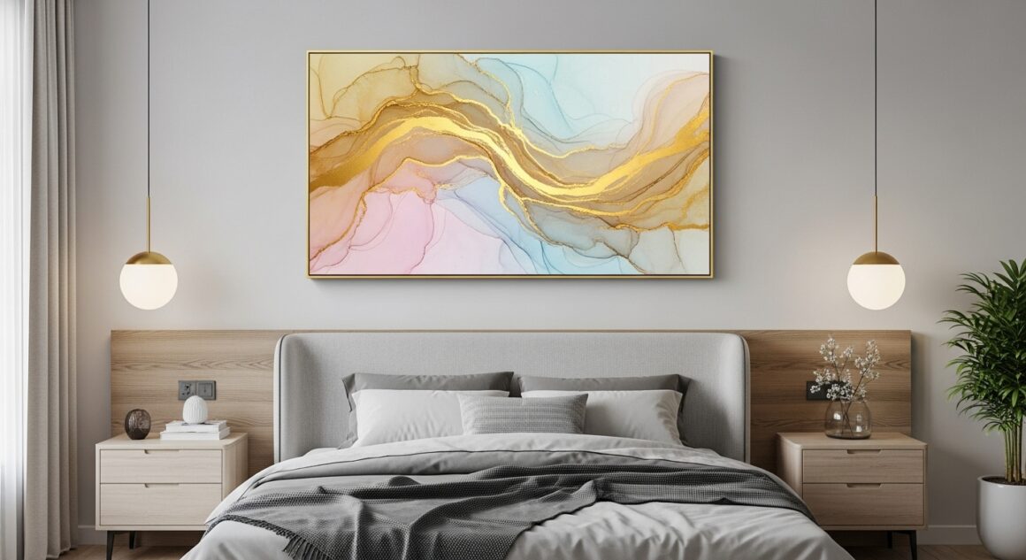 Book Cover: How Gold Abstract Wall Art Instantly Transform Any Room (4 Golden Strokes) Choosing the Right Gold Abstract Wall Art