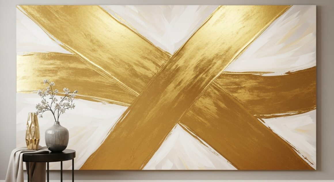 Book Cover: How Gold Abstract Wall Art Instantly Transform Any Room (4 Golden Strokes) What is Gold Abstract Wall Art?