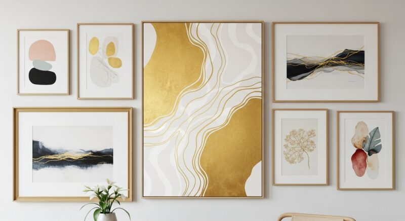 How Gold Abstract Wall Art Instantly Transforms Any Room