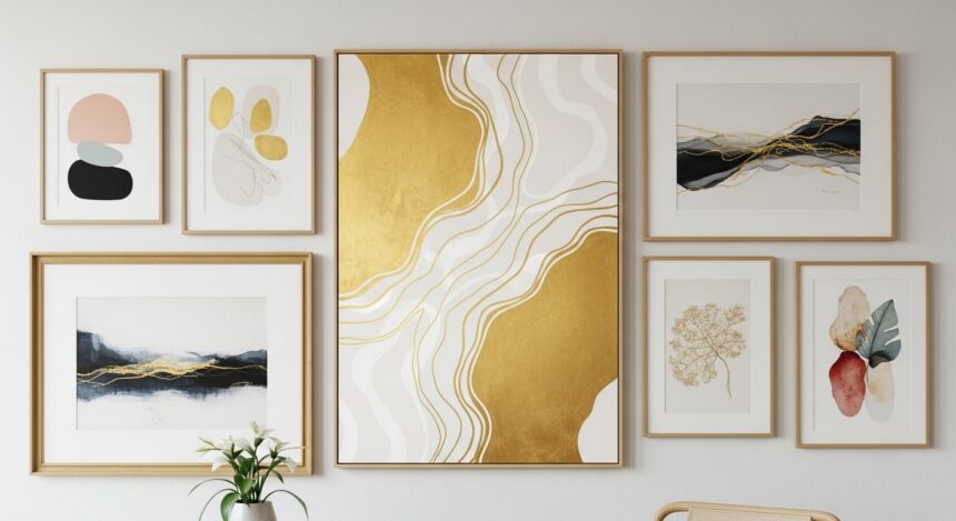 How Gold Abstract Wall Art Instantly Transforms Any Room